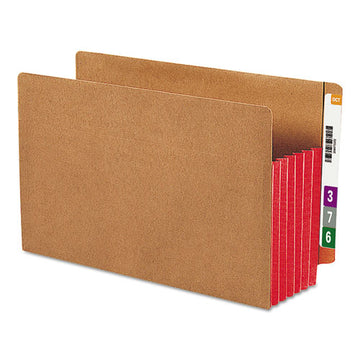 Smead® Redrope Drop-front End Tab File Pockets With Fully Lined Colored Gussets, 5.25" Expansion, Legal Size, Redrope-red, 10-box freeshipping - TVN Wholesale